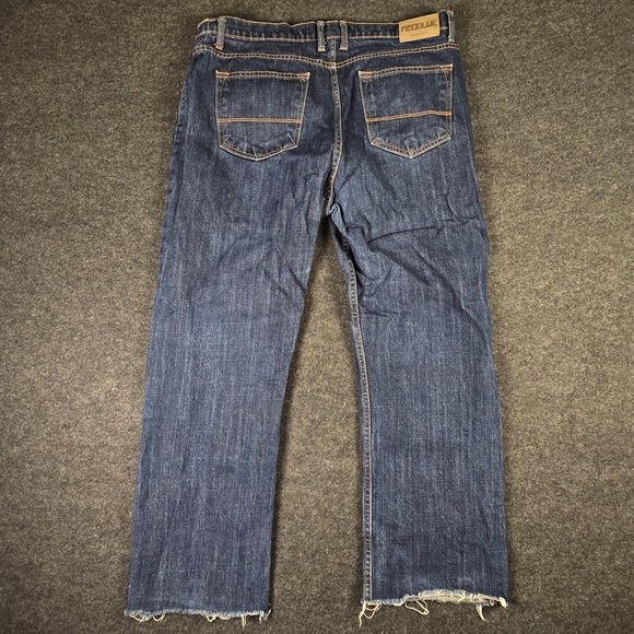 Y2K Neoblue Mens Blue Dark Wash Jeans Straight Leg Denim Made in USA Size 38x27 - Picture 3 of 13
